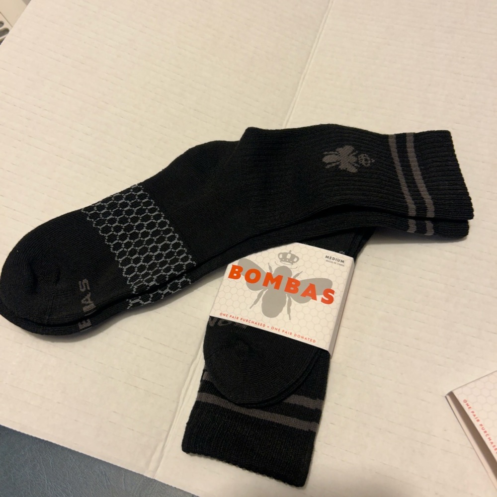 Bombas Black Socks. Medium. Women’s. NWT! New! 2 pairs of socks! BOGO! - Picture 9 of 14